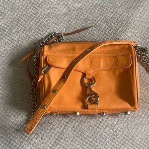 Rebecca Minkoff mini Mac in light orange mango
